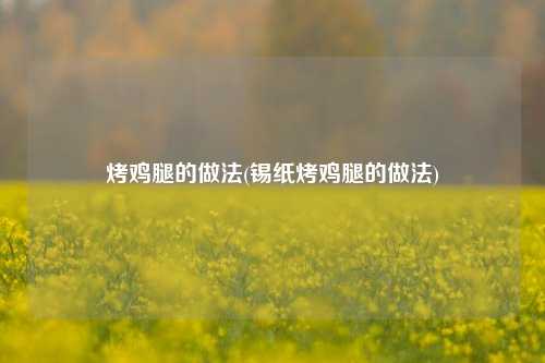 烤鸡腿的做法(锡纸烤鸡腿的做法)